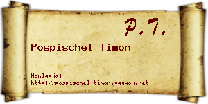 Pospischel Timon névjegykártya